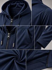 Men Shackets - Navy Blue - View 3