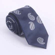 Men's Premium Paisley Flower Jacquard Tie, British Vintage Business Wedding Formal Suit Hand-Tied Necktie Accessory - Multicolor - View 5