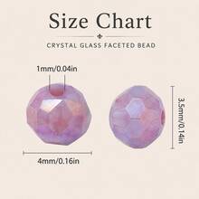 4mm Approx. 120pcs Candy Color Mixed Faceted Water-Dyed Porcelain Glass Spacer Beads, 1mm Hole Diameter, Handmade DIY Jewelry Making Decorative Accessories Loose Beads - Water-dyed Porcelain Beads - View 2