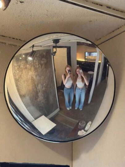 1 pièce Miroir convexe en acrylique, miroir de à angle large 360° haute définition pour garage, étanche et anti-salissure, utilisation intérieure et extérieure, conception concave haute résolution, convient pour la maison, le magasin, le parking, l'entrepôt et le bureau