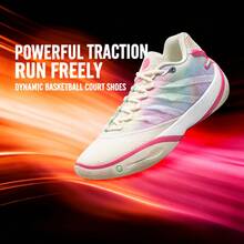 LI‑NING WADE SHADOW 8 Men's Basketball Shoes Shock‑Absorbing For Basketball Badminton Pickleball ABPW023 - Off-white/Breeze Purple - View 1