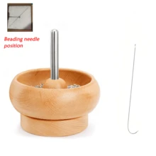 1 Set Beading Spinner + Beading Needle, For Fast Jewelry Making, With Jewelry Scoop Tweezers, Suitable For Designer Bracelet And Jewelry DIY - Wood Color - View 8