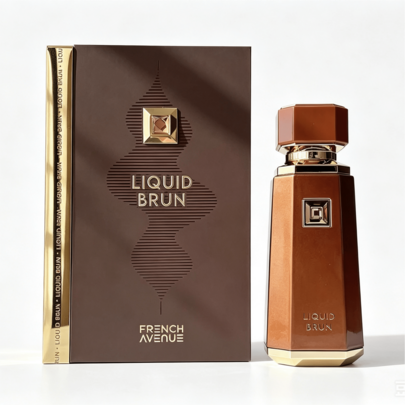 عطر Liquid Brun من French Avenue للرجال، 3.4 أونصة، عطر شرقي غني بلمسات حارة وحلوة وخشبية، هدية مثالية للذكرى السنوية والمناسبات