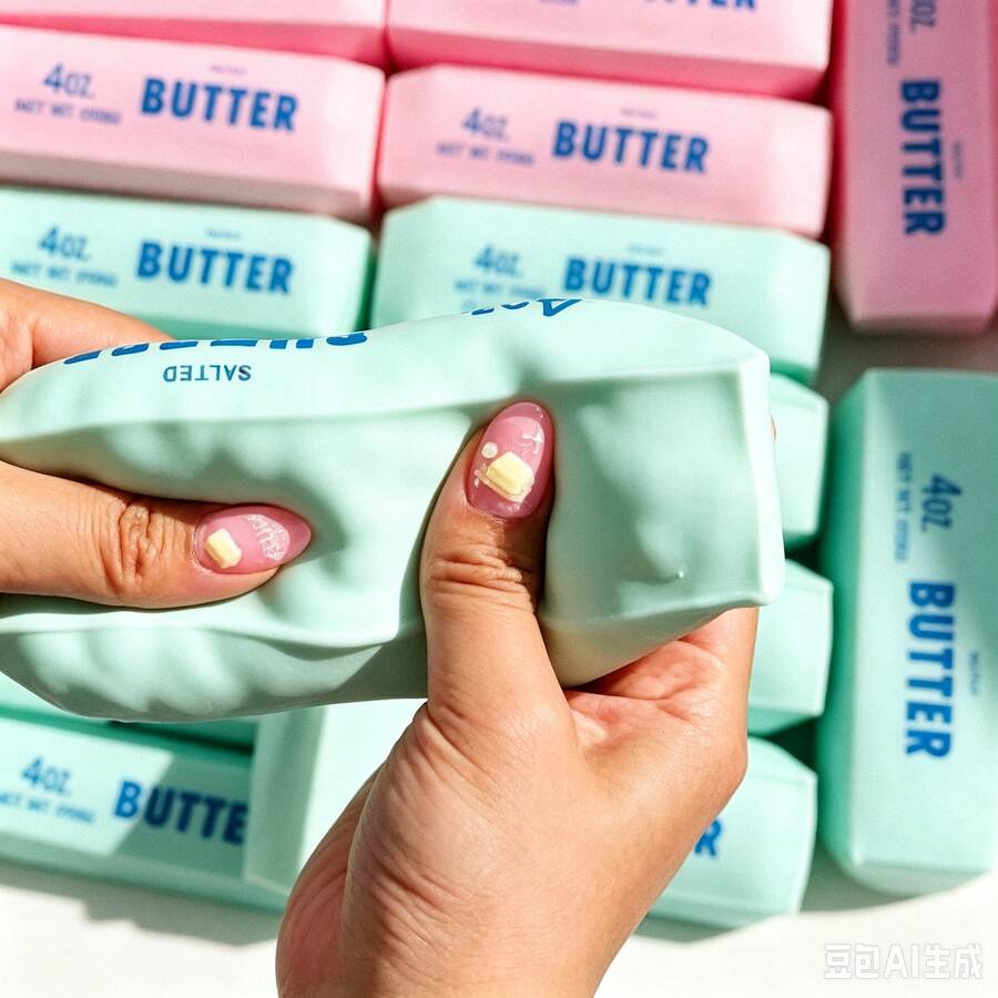 1pc Squishy-Crunchy Sound Butter Stick-Stress Relief Toy, Suitable For Office Desk Pressure Relief And ASMR Sensory Play - Stress Relief Decorative Gift