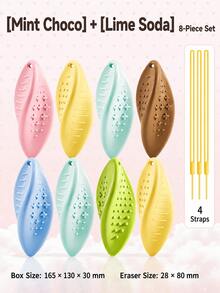 4pcs Sensory Stone Erasers, Triangular Grip Pencil Erasers, Clean No-Debris Rubber Erasers, Suitable For Children, Kindergarten, Elementary Students And School Supplies - Multicolor - View 9