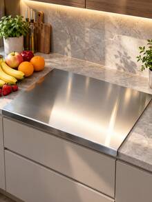 2/1pc Large Stainless Steel Cutting Board, Kitchen Use, Commercial, Non-Slip Double-Sided - Multicolor - View 9