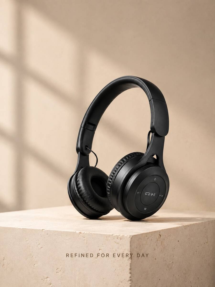 Wireless Bluetooth Headphones, Foldable Design, Lightweight On-Ear Headphones, Soft Ear Pads, Convenient Button Control, Long Battery Life, Suitable For Work, Study, Relaxation, Travel, Commute