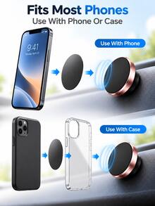 Mini Car Phone Holder (1-Piece Pack) - Universal Dashboard And Air Vent Mount, 360-Degree Rotation, Convenient Hands-Free Navigation, Calls, And Video Viewing. A Perfect Birthday Gift For A Friend. - Multicolor - View 10