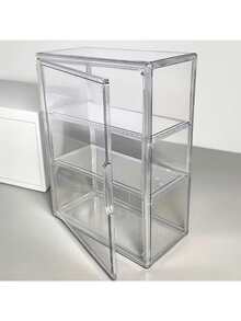 3-Tier Transparent Display Cabinet With Magnetic Door, Heavy-Duty Acrylic Structure, Extra Large Capacity, Modern Design Transparent Display Case For Store, Home Office, Collectibles, Space-Saving Organizer, Thanksgiving, Christmas - A - View 12