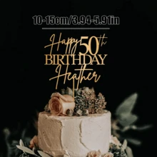 50/30/40/21 Years Old Personalized Birthday Cake Topper, Customized Age Birthday Cake Topper, Personalized Birthday Decoration, Customized Anniversary Cake Topper, Customizable Gold/Silver/Black/Rose Gold Cake Topper, Customized Name Cake Topper, Personalized Wedding Cake Topper, Couple Cake Topper, Suitable For Birthday And Party Decoration - H-birthday Cake Tag - View 24