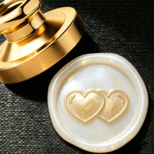 1pc Heart Series Thickened Brass Wax Seal Stamp Head (Without Handle, Handle Needs To Be Purchased Separately) - Single Piece - View 9