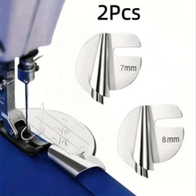 1Pc/2/3/4/6/8Pcs Universal Sewing Hemming Foot Set, 8 Sizes Wide Hemming Presser Feet, Sewing Machine Hemming Feet, Home & Industrial Sewing Machine Curved Hemming Feet - A - View 28