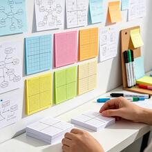 12pcs/24pcs Multi-Color Mixed Coordinate Axis Self-Adhesive Sticky Notes, 25 Sheets Per Pad, Suitable For Office, Study, Lesson Plan Notes - one-size - View 3