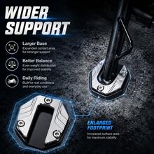 1pc Motorcycle Accessory Modified Side Stand Footrest Enlarged Base Anti-Slip Anti-Fall Auxiliary Foot Support Pad Universal For Scooters - A - View 7