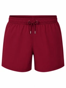 Men's Swim Shorts XL018-21 In Burgundy, Adjustable Waist And Pockets, Lightweight Swim Shorts For Beach, Pool And Holidays - Burgundy - View 3