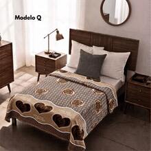 Cobija Frasada Matrimonial Calida, Multifuncional y Super Suavecita, Poliester Ideal para Dormir o Relajarse en el Hogar para todo el año, Diferentes Modelos - Modelo Q - Ver 1