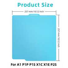 藍色低溫冷軋鋼建構板 PEI 紋理 257x257 H1H PEY PEO 鋼板 穩定列印配件，適用於 Bambu Lab P2S P1S A1 X1C X1 Carbon P1P 3D 印表機 - 查看 2