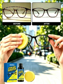Eyeglass Scratch Repair Polishing Wax, Lens Scratch Removal Paste, Restore Clear Vision, Gentle Polishing Wax With Sponge Suitable For All Optical Lenses - Liquid - View 9