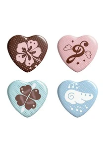Cute Heart-Shaped Brooch, Metal Lapel Badge, Backpack And Clothing Decoration Accessory, Best Gift For Friends, Birthday Gift - Heart-style a - View 1