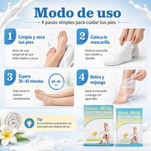 OUKEYA Mascarilla Exfoliante para Pies Aroma Leche de Cabra, 3 Pares, con Urea, Ácido Láctico, Ácido Glicólico, Glicerina y Niacinamida, para Pies Secos y Ásperos - 3 pares - Leche de Cabra - Ver 5