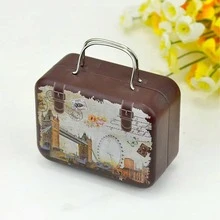 1pc Fashionable Vintage Creative Candy Box Makeup Tool Storage Box Square Small Handbag Shaped Candy Box Coin Box Cosmetic Metal Packaging Box Storage Box - Multicolor - View 7