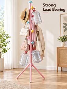 Compact Freestanding Coat Rack, Cute Style 65 Inch (Height) Coat Rack - Mushroom Shaped Design, Eye-Catching Appearance, Strong Load-Bearing Capacity, Easy Installation, Suitable For Dorms And Various Other Scenarios - Multicolor - View 5