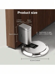 1 cái chặn cửa nam châm bằng thép không gỉ chống gió yên tĩnh - tàng hình, lực hít điều chỉnh được giúp đóng cửa chắc chắn - Chặn cửa âm sàn - Xem 3