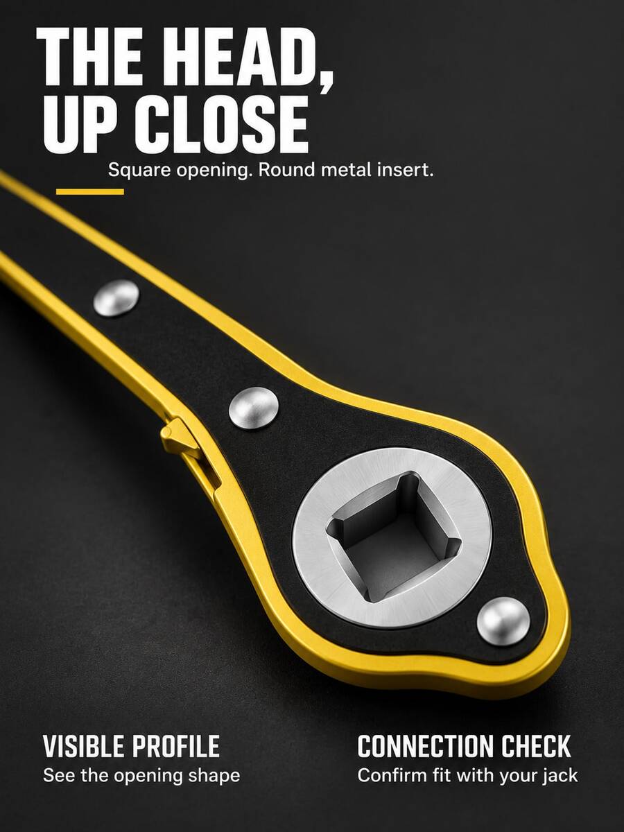 Universal Jack Ratchet Wrench - Dual-Purpose Slotting For Easy Repair And Maintenance Of Cars And Tires - A - View 1