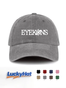 EYEKONS Graphic Printed Vintage Washed Style Baseball Cap, KAT*EYE Fan Merch Y2K Streetwear Dad Hat, Unisex Concert Sun Cap - EYEKONS - View 8