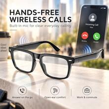 Wireless Smart Glasses With Audio And Voice Call Functions, Rechargeable Music Glasses With Built-In Microphone, Suitable For Hiking, Indoor And Outdoor Entertainment - View 7