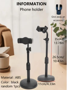 2/1pc Adjustable Rotating Phone Stand, Waterproof ABS Desktop Tripod For Live Streaming & Video, Stable Phone Holder With Replacement Parts, Gift Idea - Multicolor - View 10