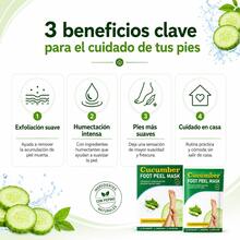 OUKEYA Mascarilla Exfoliante para Pies Aroma Pepino, 3 Pares, con Urea, Ácido Láctico, Ácido Glicólico, Glicerina y Niacinamida, para Pies Secos y Ásperos - 3 pares - Pepino - Ver 3