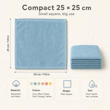 Face Towels 40/6/12/24pcs, Ultra Soft Skin-Friendly Facial Cloth, Suitable For Sensitive Skin, 10x10 Inch Small Size Face Towels, Reusable Washable Makeup Remover Cloth, Easy To Rinse Multi-Color Facial Cleansing Towels - Multicolor - View 3