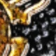 Black and Gold - Gold Foil Embossed Glitter + Wrist Strap