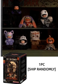 Hadiah Kotak Misteri Liontin Boneka Plush Seri Hirono Dark Field, Dekorasi Gantung Halloween Seri Hirono, Dekorasi Meja, Kotak Misteri, Aksesori Desain Kepala Labu - MultiWarna - View 11