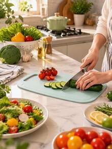 3Pcs/2pcs/1pc PP Cutting Board Set,Colorful Kitchen Chopping Boards With Handle,Reusable Food Prep Boards For Fruit, Vegetables,Meat, Bread,Lightweight Kitchen Cutting Mats,Home Cooking Kitchen Accessories - Multicolor - View 13