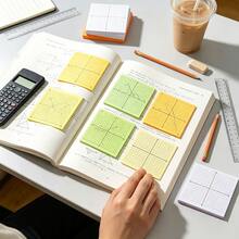 12pcs/24pcs Multi-Color Mixed Coordinate Axis Self-Adhesive Sticky Notes, 25 Sheets Per Pad, Suitable For Office, Study, Lesson Plan Notes - one-size - View 5