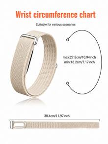 4pcs Braided Nylon Watch Bands For Google Air, Soft Breathable Elastic Wristbands, Adjustable Sports Replacement Straps, Lightweight Comfortable Accessories For Air Screenless Watch, Red Pink Beige Grey Assorted Pack, Unisex - Multicolor - View 10