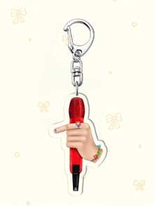 1/7Pcs Acrylic Cartoon Concert Mic Keychain - Perfect Gift For ARMY, K-Pop Fans, Bag Charm, Phone Accessory, Back To School, Concert Keepsake. Ideal For Boyfriends, Girlfriends, Family Members, Teachers, ARMY-Themed Cell Phone Decorations - YSK020 - View 8