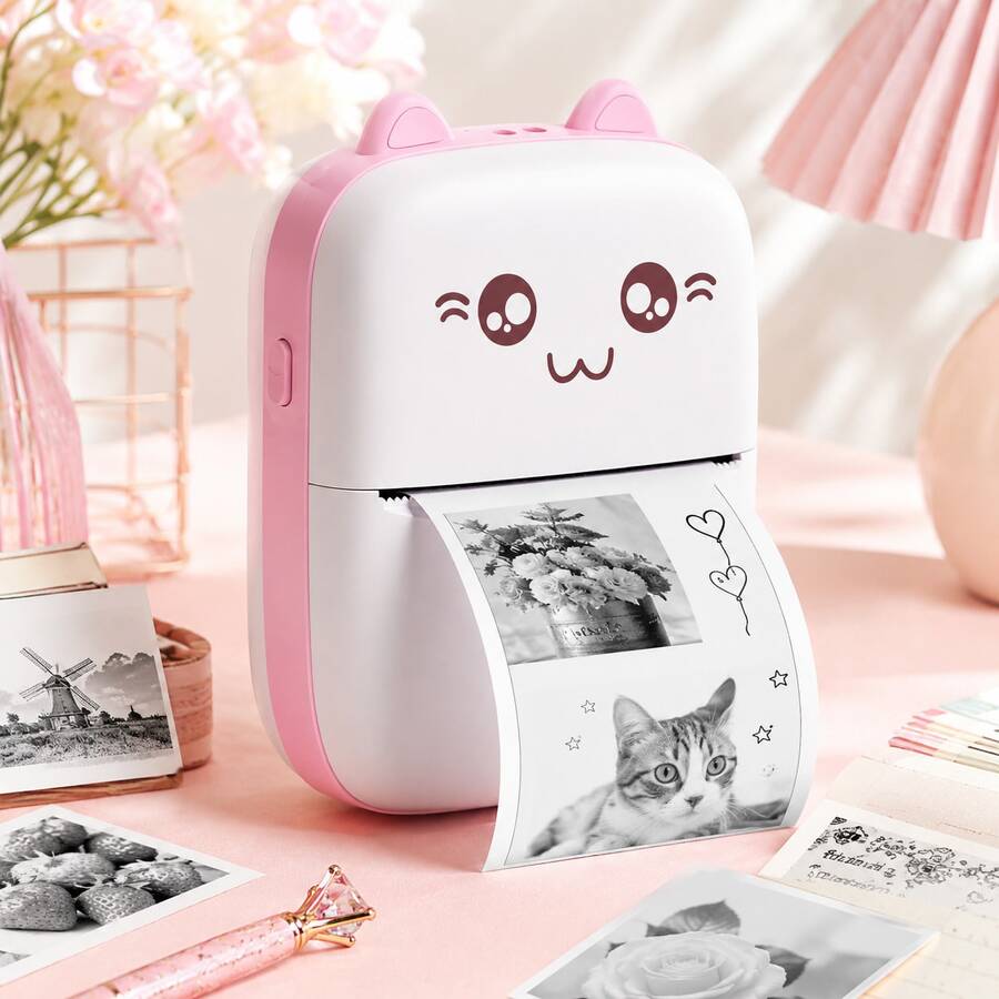 Mini Portable Pocket Label Maker Mini Wireless Thermal Sticker Printer For Android & IOS -For Study Notes, Journaling, Photo Memories, Scrapbooking, DIY Stickers, Gift Decor, Travel Journal, Home Organization, Cute Craft Projects, Office Use & More