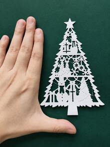 1PC Christmas Tree Metal Cutting Dies, Embossing Stencil DIY Craft Die Cuts For Card Making, Scrapbooking, Photo Album Paper Decorative Template Mould - Christmas Tree - View 3