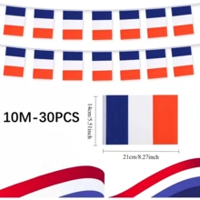 French Flag Small Chain Flag World Mini Flag Suitable For Party Events Classroom Conference Room Sports Events Garden Festival Grand Opening Bar Sports Club Celebration - Multicolor - View 8