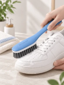 2 Pieces Cleaning Brush Set, Clothes Brush And Shoe Brush Combo With Long Handle Design And Comfortable Grip, Suitable For Daily Garment Care, Shoe Cleaning And Home Organization, Blue White Household Cleaning Tools - / - View 5
