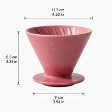 1pc Ceramic Pour Over Coffee Dripper, V-Shaped Reusable Coffee Filter Cup, Home, Cafe, Barista Professional Pour Over Coffee Equipment - Multicolor - View 15