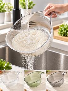1 buah Saringan Multifungsi dengan Pegangan, Desain 2-in-1, Baskom Pencuci Beras Anti Bocor, Saringan Dapur untuk Penggunaan Rumah Tangga, Dapat Digunakan Sebagai Keranjang Pencuci Sayuran, Keranjang Pencuci Buah, Keranjang Pencuci Beras, Filter, Cocok untuk Wastafel Dapur, Juga Cocok untuk Mencuci Beras, Menyiapkan Salad dan Meniriskan Mie, Perlengkapan Perjalanan, Aksesoris Kamar Mandi, Perlengkapan Dapur, Barang Rumah Tangga, Kebutuhan Rumah Tangga, Dekorasi Taman Luar Ruangan, Kembali ke Sekolah, Rumah & Dapur - MultiWarna - View 1