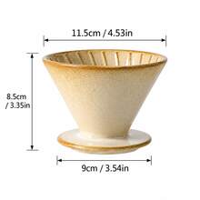 1pc Ceramic Pour Over Coffee Dripper, V-Shaped Reusable Coffee Filter Cup, Home, Cafe, Barista Professional Pour Over Coffee Equipment - Multicolor - View 16