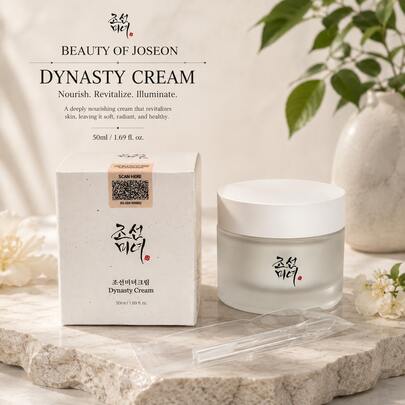 Beauty Of Joseon Dynasty Cream 50ml, Korean Face Moisturizer, Deep Hydrating & Nourishing Facial Cream, Moisturizing Skin Barrier Care For Soft Radiant Glowing Skin, K-Beauty Skincare