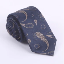 Men's Premium Paisley Flower Jacquard Tie, British Vintage Business Wedding Formal Suit Hand-Tied Necktie Accessory - Multicolor - View 17