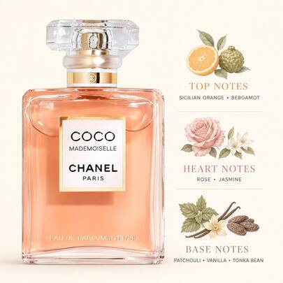 Chanel Coco Mademoiselle Intense EDP 100ml / 3.4oz | Long Lasting Amber Patchouli Vanilla Luxury Women Perfume