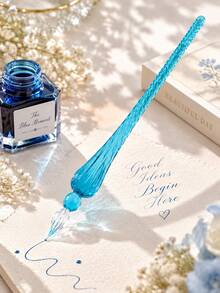 1PC Vintage Glass Dip Pen, Crystal Calligraphy Ink Pen For Signature, Drawing, Painting, Handwriting, Lettering & Calligraphy Practice - Multicolor - View 1